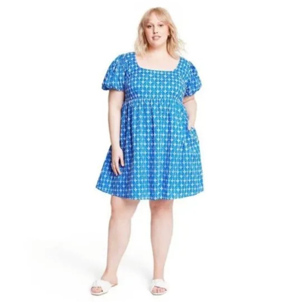 NWT RHODE x Target Blue Eyelet Dress